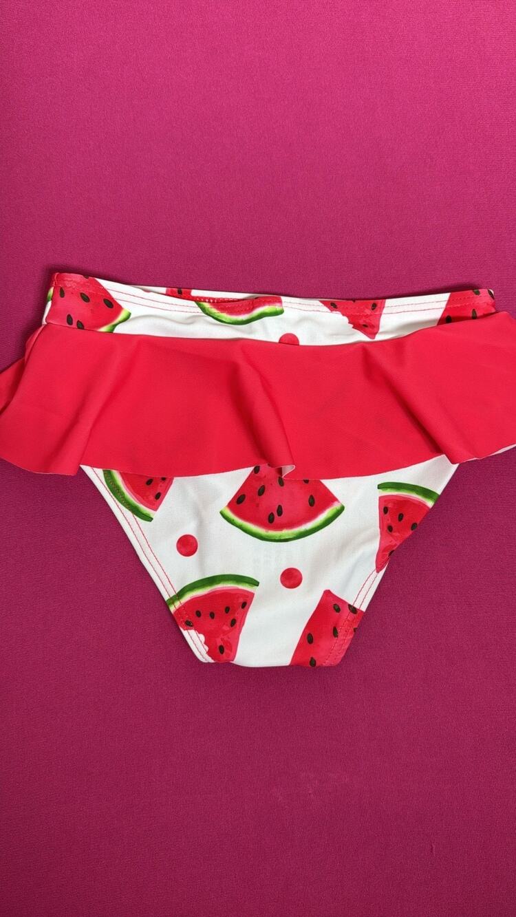 Girls Watermelon Print Ruffle Bikini Bottom Size 3T